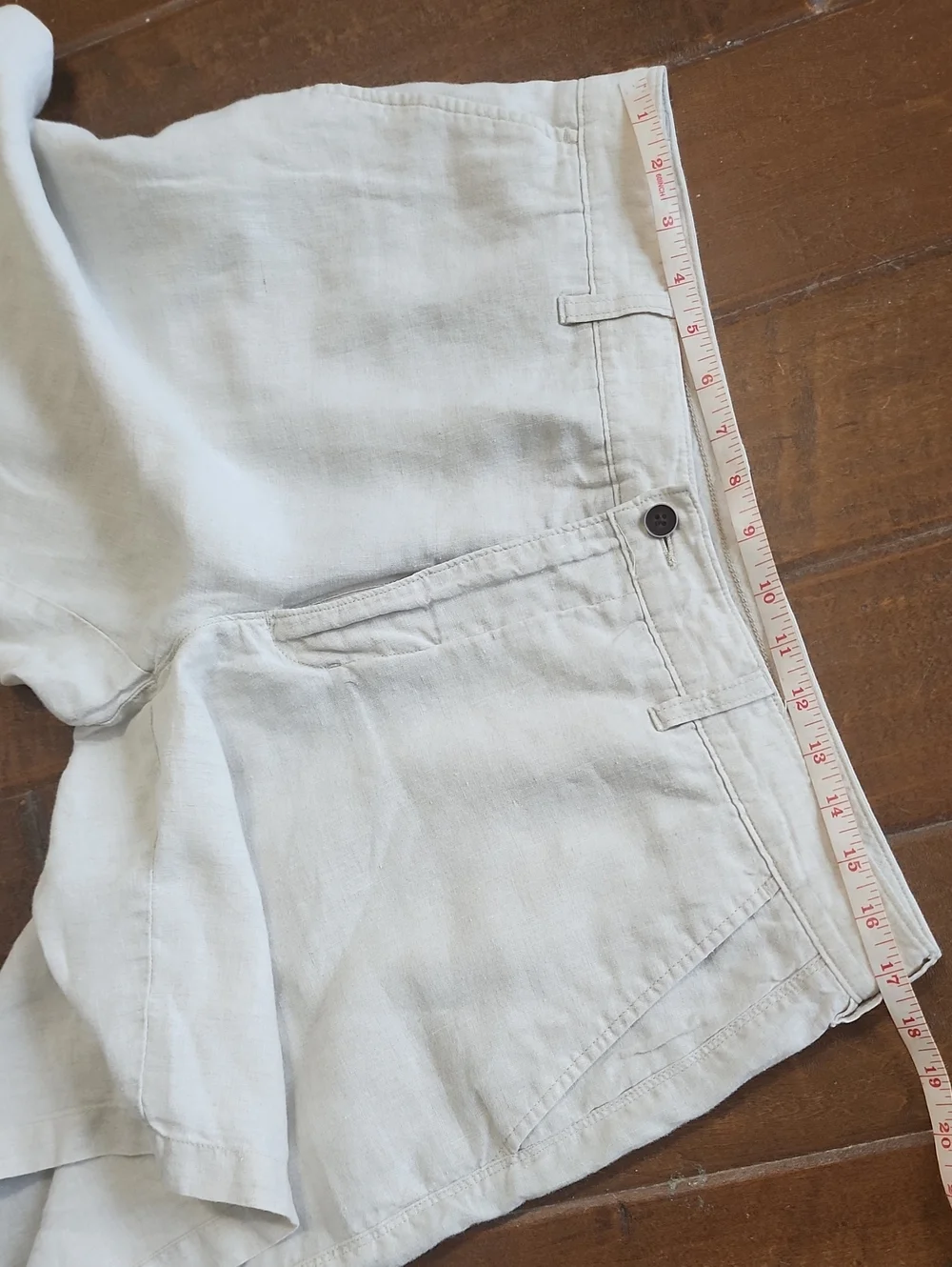 Tasso Elba Mens Casual Flat Front Lightweight Linen Neutral Beige Shorts